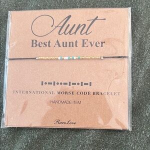 NWTs Morse Code Bracelet - Best Aunt Ever